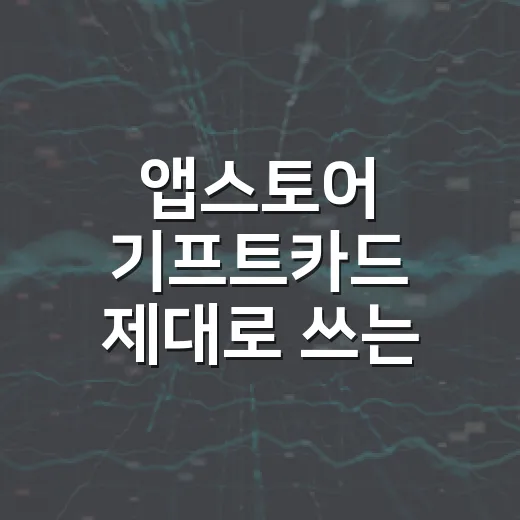 앱스토어 기프트카드 제대로 쓰는 방법, 충전부터 자동차 앱 결제까지 - 요약