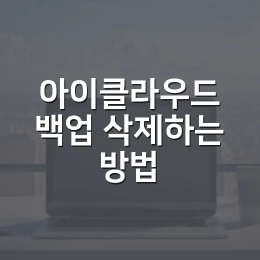 아이클라우드 백업 삭제하는 방법, 저장공간 부족할 때 이렇게 관리하세요 - 요약