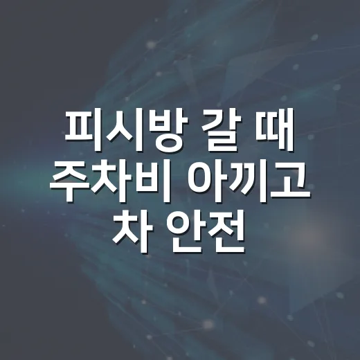 피시방 갈 때 주차비 아끼고 차 안전하게 세우는 방법 - 요약
