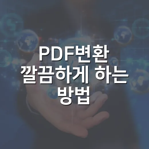 PDF변환 깔끔하게 하는 방법, 자동차 서류도 깨지지 않게 관리하려면 이렇게 - 요약