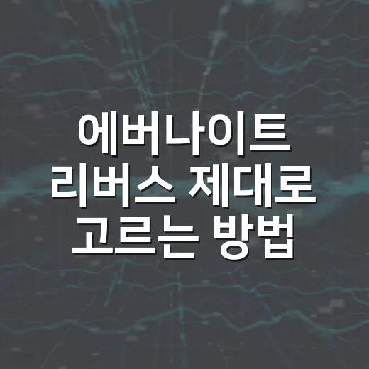 에버나이트 리버스 제대로 고르는 방법, 야간 주행 전 확인할 포인트 - 요약