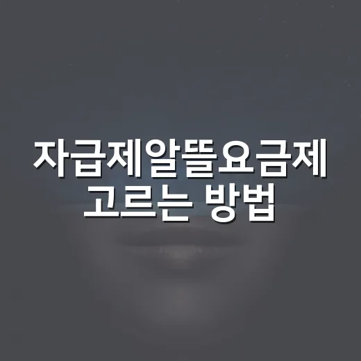 자급제알뜰요금제 고르는 방법, 차 안에서 데이터 아끼려면 이렇게 - 요약