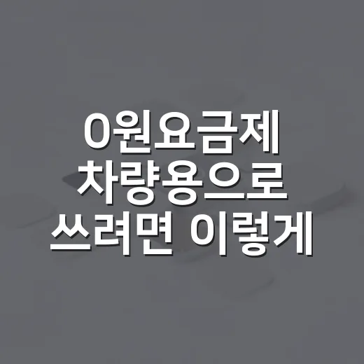 0원요금제 차량용으로 쓰려면 이렇게 확인하는 방법 - 요약