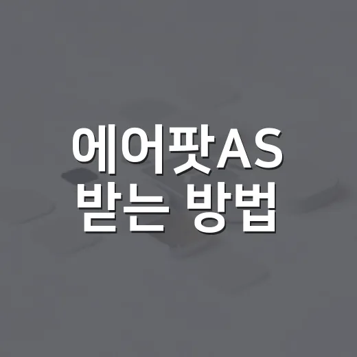 에어팟AS 받는 방법, 센터 가기 전 비용과 준비물 챙기는 순서 - 요약