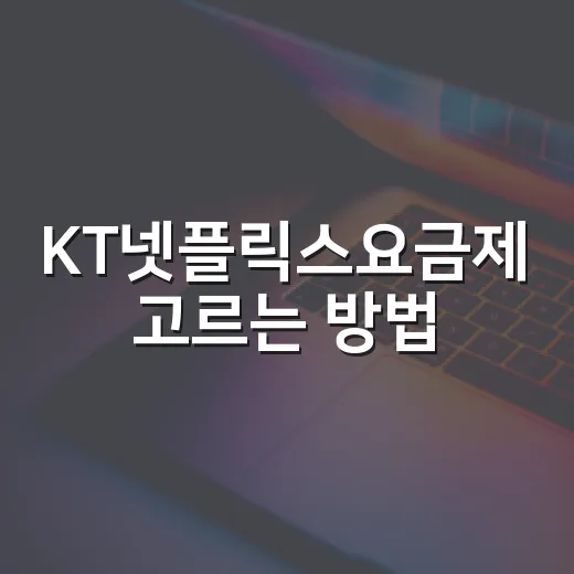 KT넷플릭스요금제 고르는 방법, 휴대폰·TV 이용 패턴별로 이렇게 보면 됩니다 - 요약