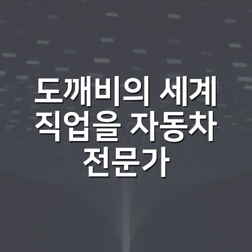 도깨비의 세계 직업을 자동차 전문가 시선으로 이해하는 방법 - 요약