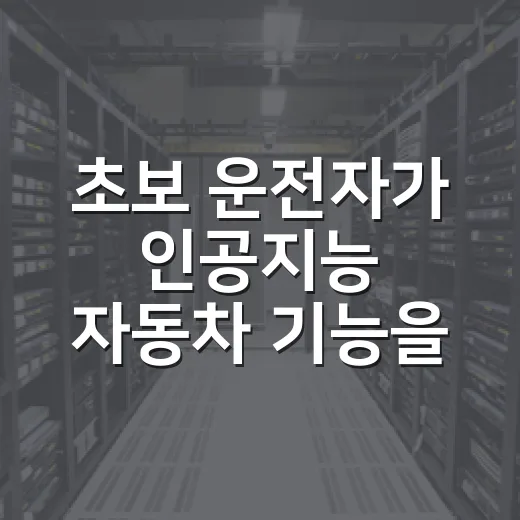 초보 운전자가 인공지능 자동차 기능을 제대로 쓰는 방법 - 요약