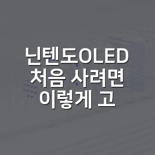닌텐도OLED 처음 사려면 이렇게 고르면 실패 확률이 줄어듭니다 - 요약