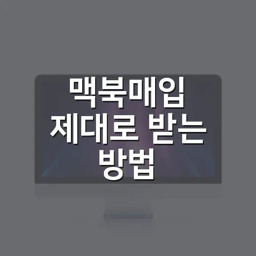 맥북매입 제대로 받는 방법, 중고차 감정하듯 가격 올리는 체크 포인트 - 요약
