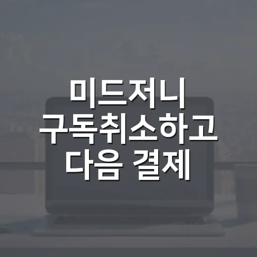 미드저니 구독취소하고 다음 결제 막는 방법 - 요약