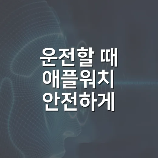 운전할 때 애플워치 안전하게 활용하는 방법 - 요약