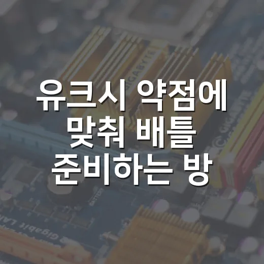 유크시 약점에 맞춰 배틀 준비하는 방법 - 요약