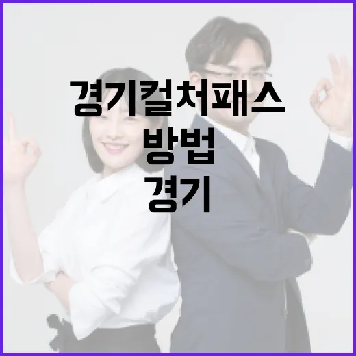 경기컬처패스 활용법: 문화생활을 풍부하게 즐기는 방법 - 요약