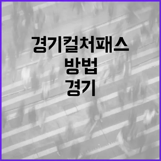 경기 컬처패스를 최대한 활용하는 방법 - 요약