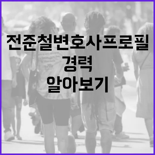 전준철 변호사 프로필 알아보기: 경력과 전문 분야 - 요약