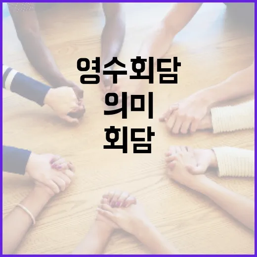 영수회담이란? 영수회담의 의미와 중요성을 이해하는 방법 - 요약