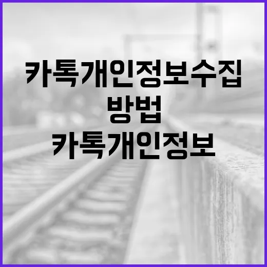 카톡 개인정보 수집을 최소화하는 방법 - 요약