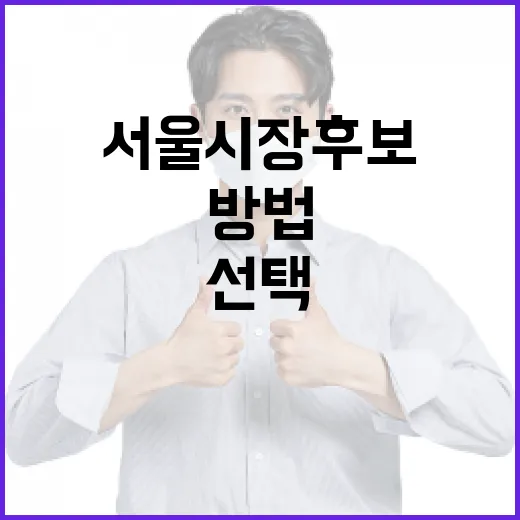 서울시장 후보를 선택하는 방법 - 요약
