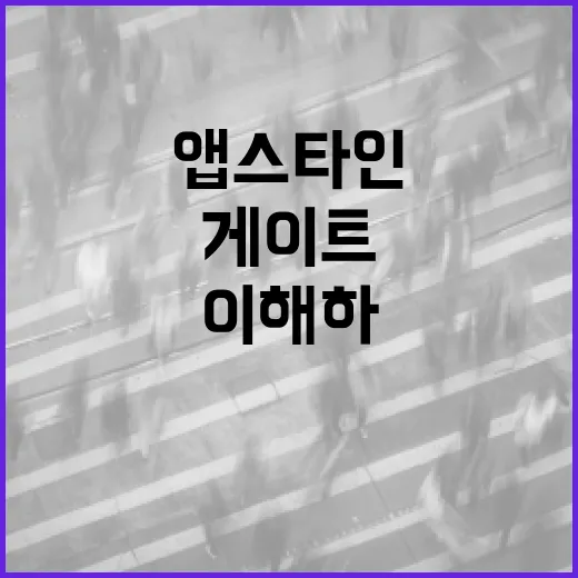 앱스타인 게이트를 이해하고 활용하는 방법 - 요약