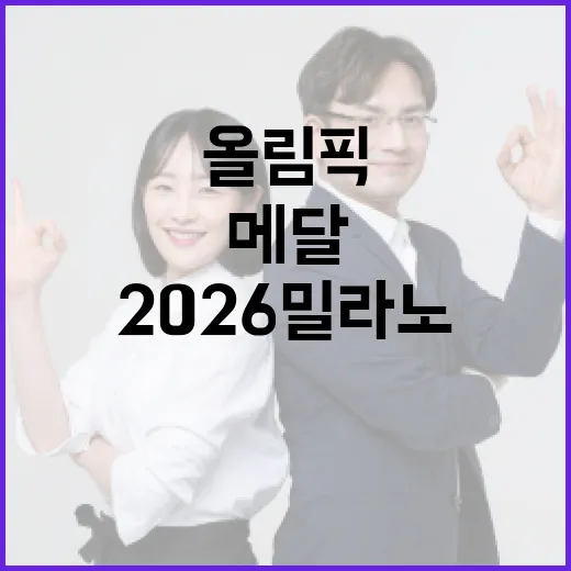 2026 밀라노 올림픽에서 메달을 따는 방법 - 요약