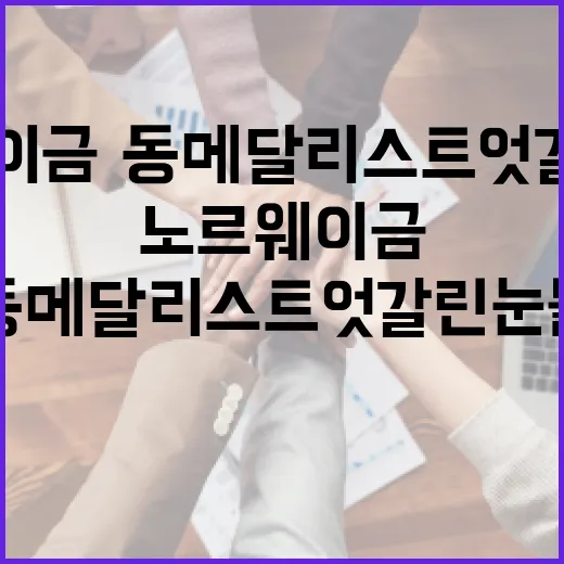 노르웨이 금·동메달리스트 엇갈린 눈물의 이유와 극복 방법 - 요약