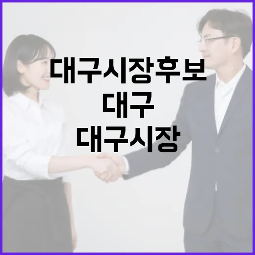 대구시장 후보를 선택하는 방법 - 요약