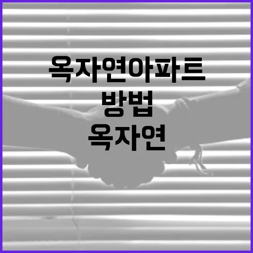 옥자연 아파트에서 편안하게 사는 방법 - 요약
