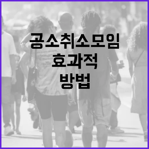 공소취소모임을 효과적으로 조직하는 방법 - 요약