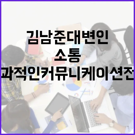 김남준 대변인과 소통하는 방법: 효과적인 커뮤니케이션 전략 - 요약