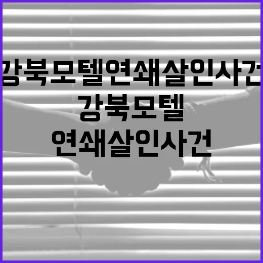 강북 모텔 연쇄살인 사건: 안전하게 여행하려면 이렇게 - 요약