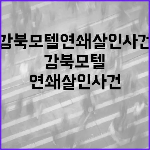 강북 모텔 연쇄살인 사건에 대해 알아야 할 모든 것 - 요약