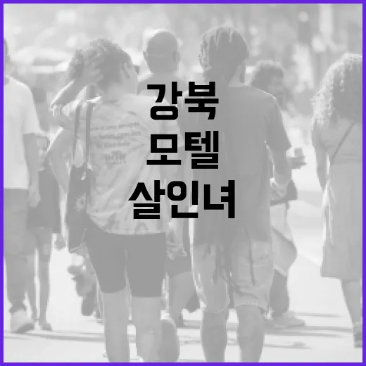 강북 모텔 살인녀 사건을 이해하려면 이렇게 - 요약