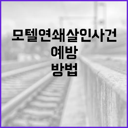 모텔 연쇄살인 사건을 이해하고 예방하는 방법 - 요약