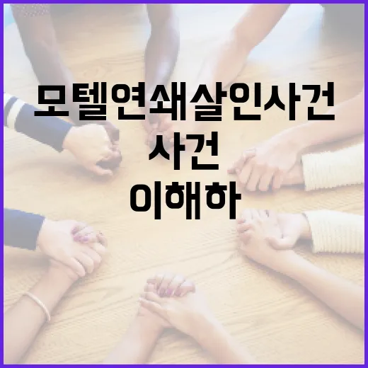 모텔 연쇄살인 사건을 이해하는 방법 - 요약