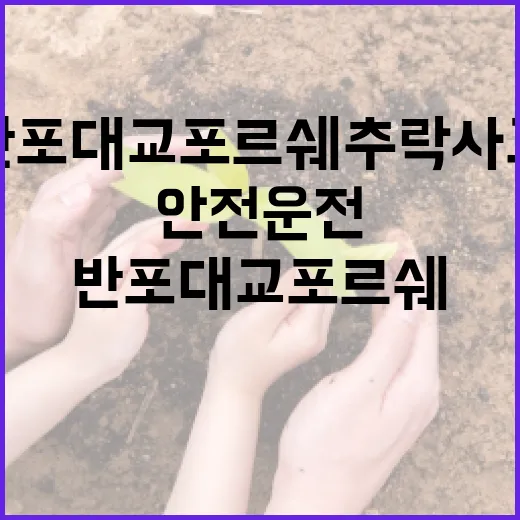 반포대교 포르쉐 추락 사고를 통해 배우는 안전 운전 방법 - 요약