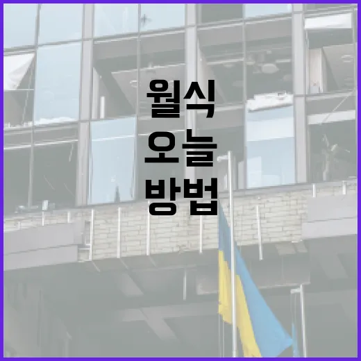 오늘 개기 일식과 월식을 감상하는 방법 - 요약