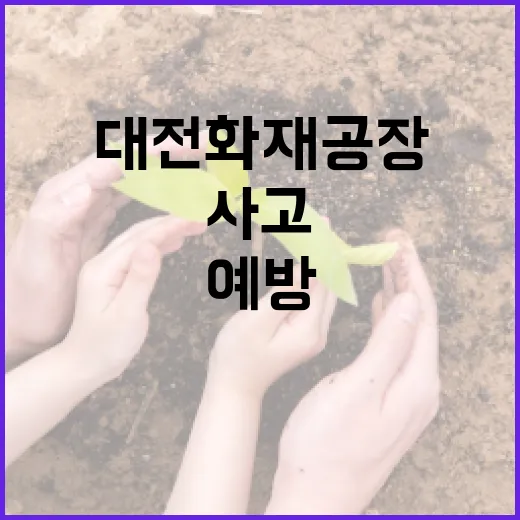 대전 화재 공장 사고를 예방하는 방법 - 요약