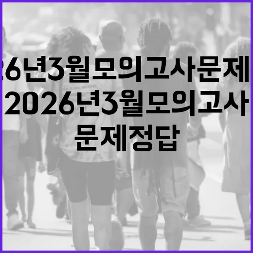 2026년 3월 모의고사 문제정답을 효과적으로 활용하는 방법 - 요약