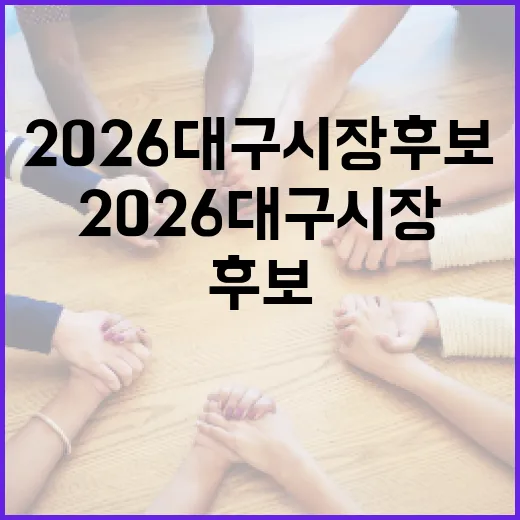 2026 대구시장 후보를 선택하는 방법 - 요약