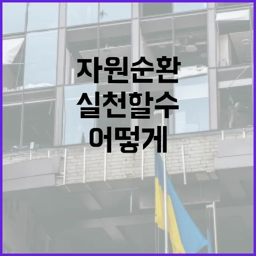 자원순환이란 무엇이며 어떻게 실천할 수 있을까요? - 요약