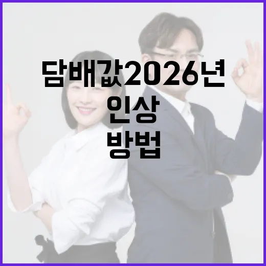 담배값 2026년까지 인상에 대비하는 방법 - 요약