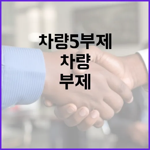 차량 5부제를 이해하고 올바르게 활용하는 방법 - 요약