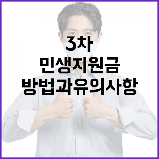 민생지원금 3차를 받는 방법과 유의사항 - 요약