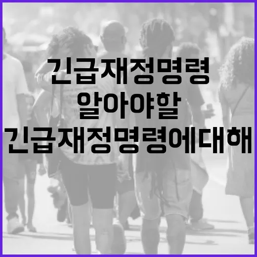 긴급재정명령에 대해 알아야 할 모든 것 - 요약