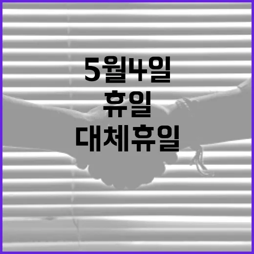 5월 4일 대체휴일을 알차게 보내는 방법 - 요약