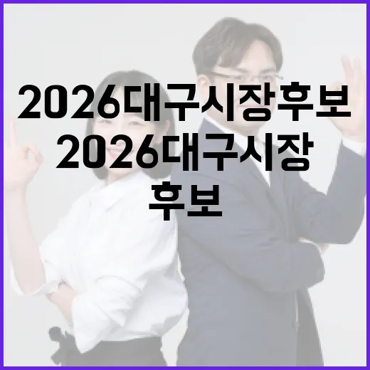 2026 대구시장 후보를 선택하는 방법 - 요약