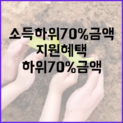 소득 하위 70% 금액 이해하기: 지원 혜택을 누리는 방법 - 요약