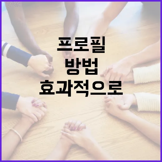 김진의 프로필을 효과적으로 관리하는 방법 - 요약