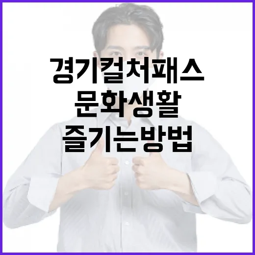 경기컬처패스를 활용하여 문화생활을 즐기는 방법 - 요약