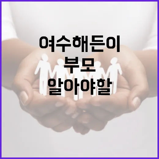 여수 해든이 부모로서 알아야 할 필수 정보 - 요약